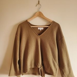 Madewell tie front crop sweater